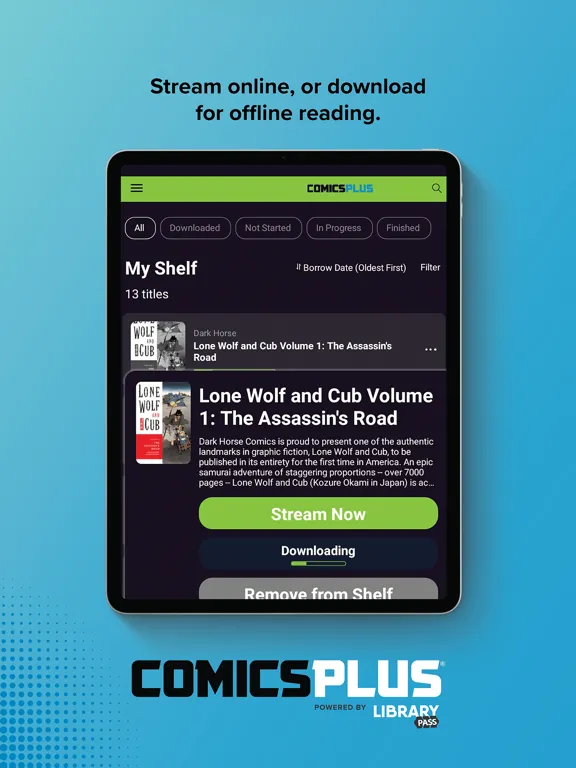 Ảnh chụp màn hình của Comics Plus iPad 