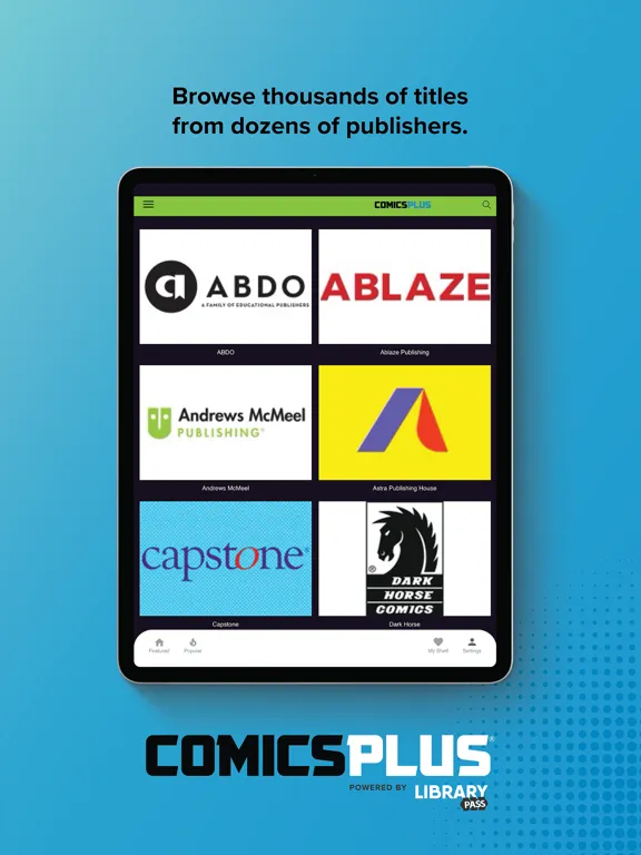 Ảnh chụp màn hình của Comics Plus iPad 