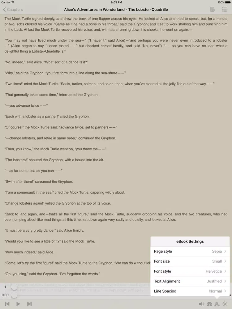 Alice's Adventures in Wonderland – AudioEbook iPad  スクリーンショット