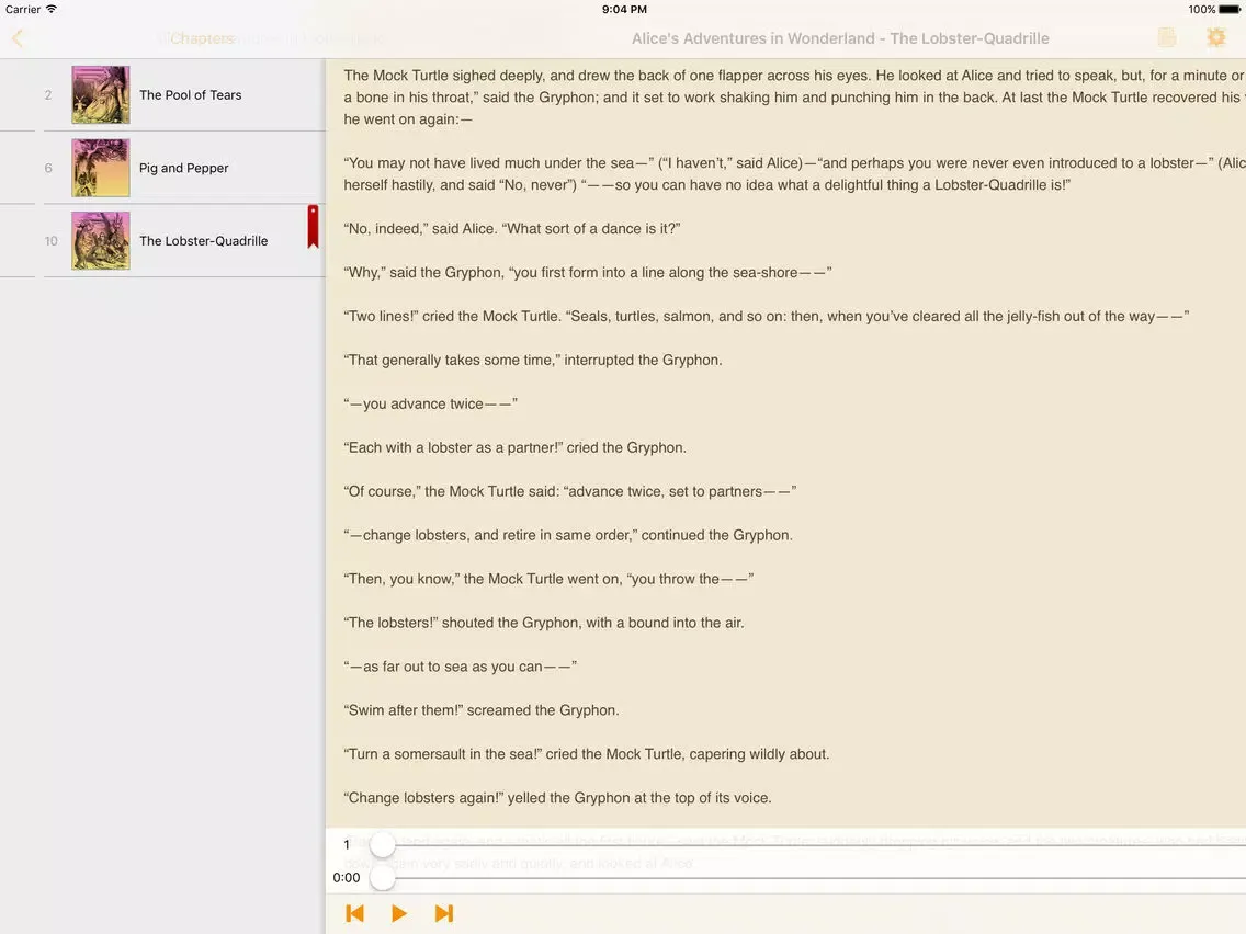 Alice's Adventures in Wonderland – AudioEbook iPad  スクリーンショット