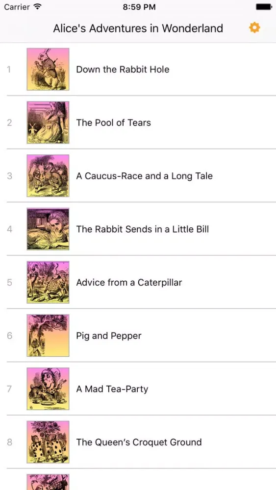 Alice's Adventures in Wonderland – AudioEbook スクリーンショット