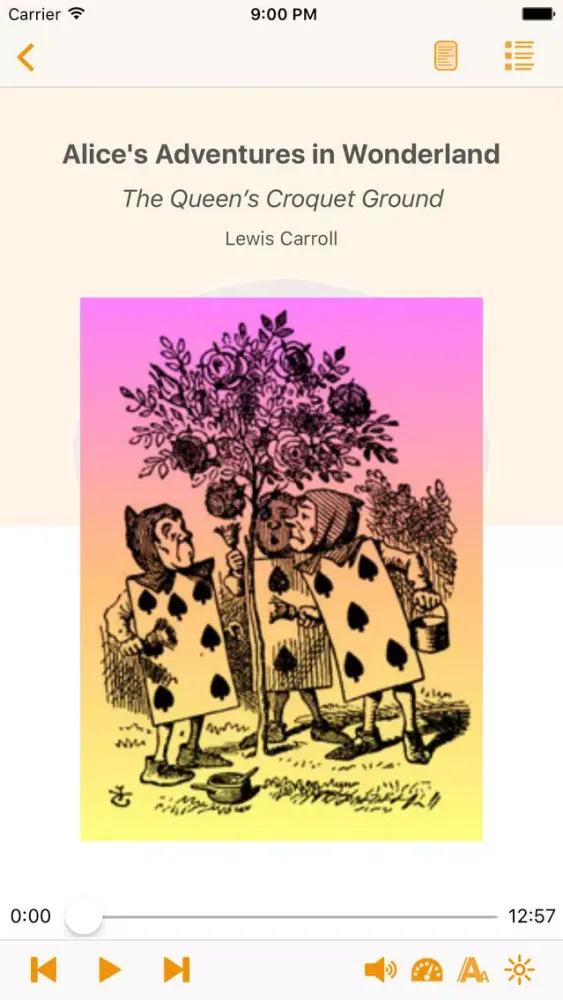 Alice's Adventures in Wonderland – AudioEbook スクリーンショット