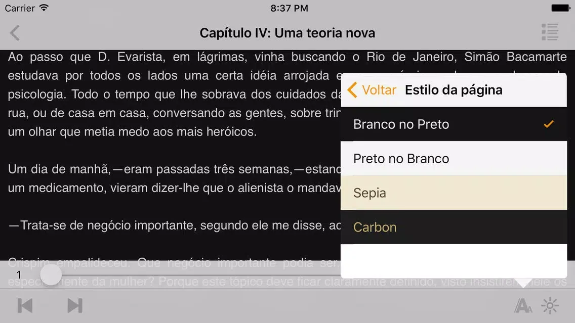 Screenshot di O Alienista de Machado de Assis