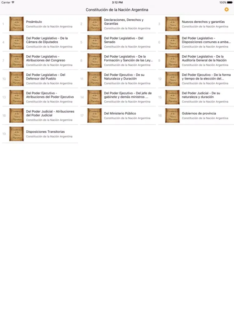 Constitución de la Nación Argentina iPad 應用截圖