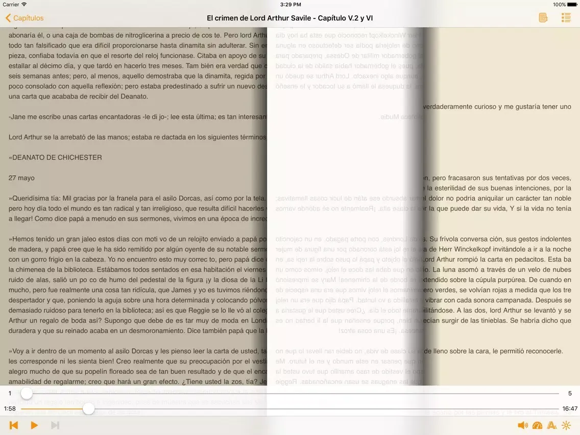 El crimen de Lord Arthur Savile - AudioEbook iPad  Screenshots