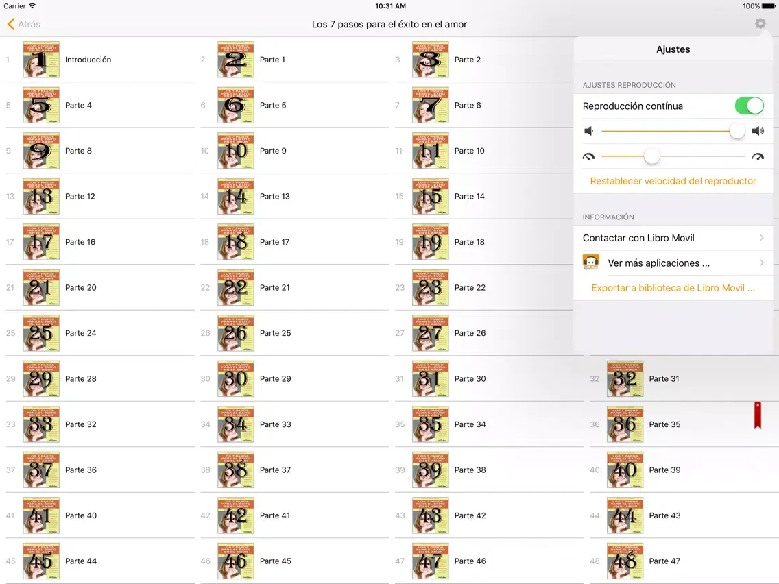 Capturas de tela do Los 7 Pasos para el Exito en el Amor - Audiolibro iPad 