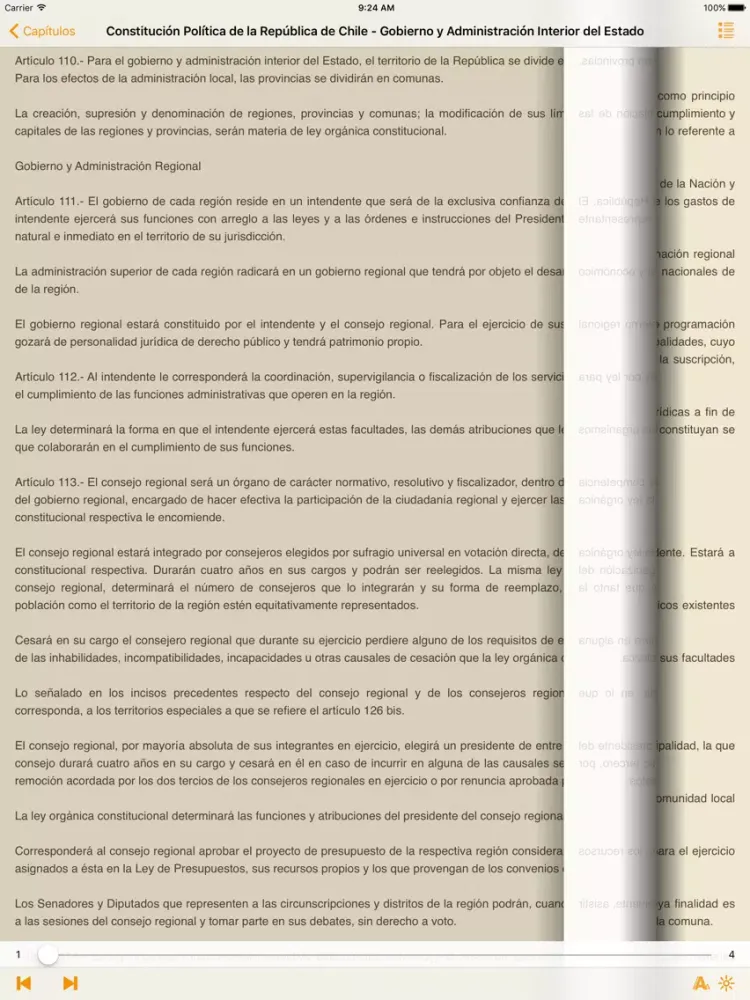 تصاویر Constitución Política de la República de Chile iPad 
