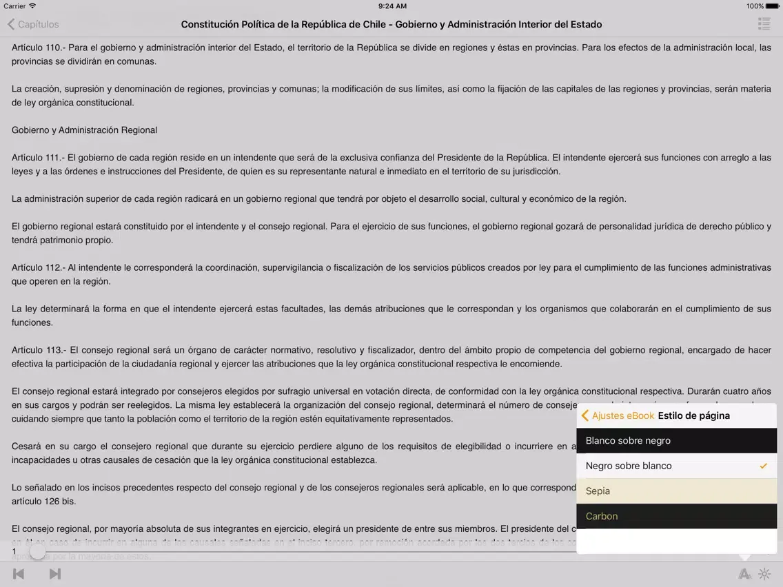 تصاویر Constitución Política de la República de Chile iPad 