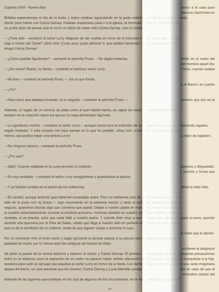 ภาพหน้าจอของ Historia de dos Ciudades - Charles Dickens iPad 