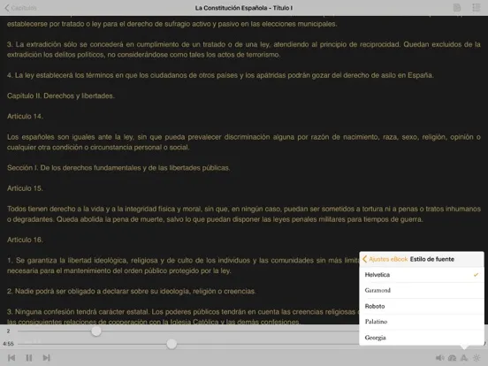 La Constitución Española en AudioEbook iPad  Ekran Görüntüleri