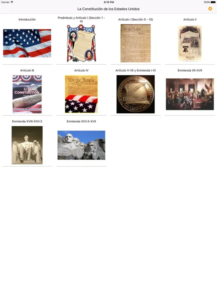 La Constitución de los Estados Unidos - Audiolibro iPad 应用截图