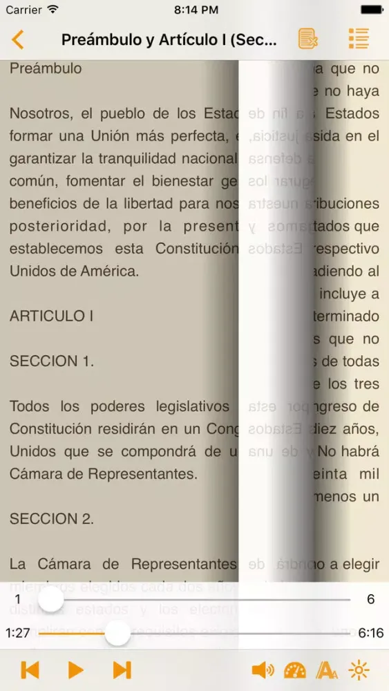 La Constitución de los Estados Unidos - Audiolibro应用截图