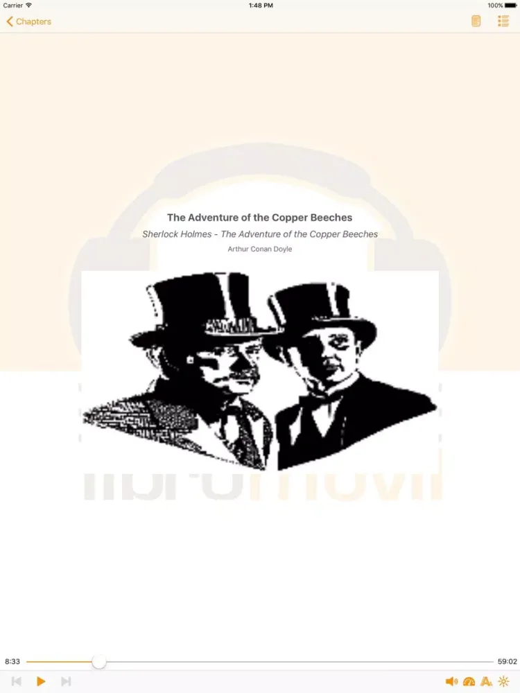 Captures d'écran de The Adventure of the Copper Beeches – AudioEbook iPad 
