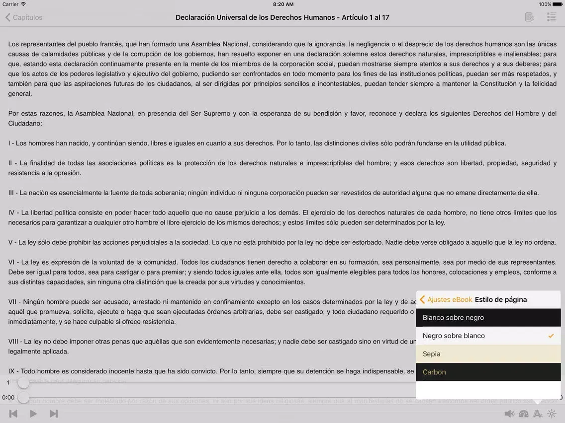 Declaración Universal de los Derechos Humanos iPad  স্ক্রিনশট