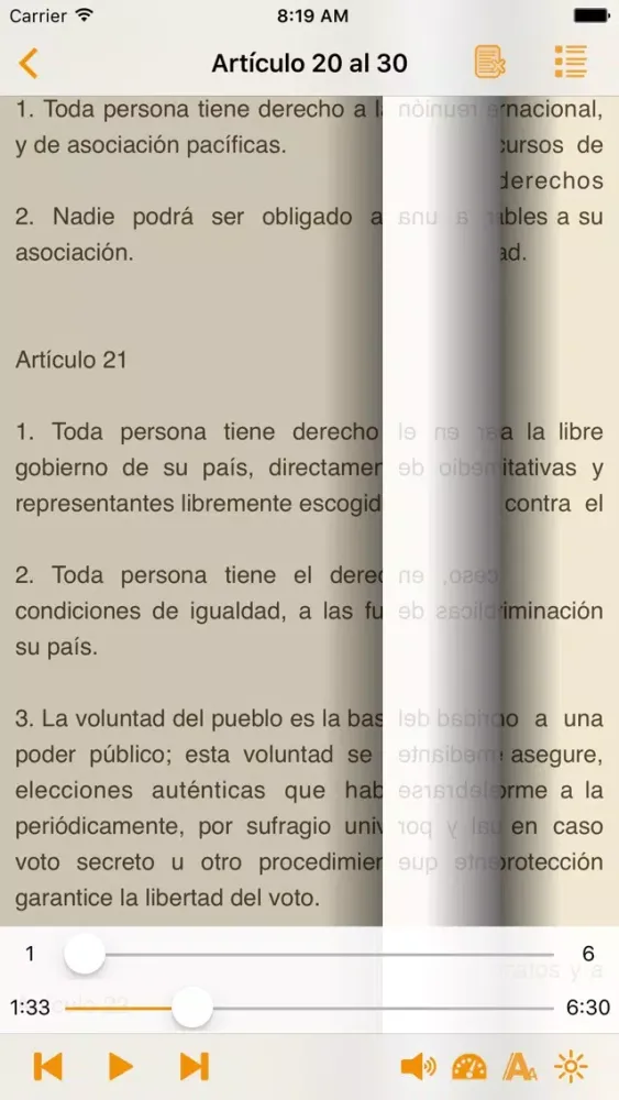 Declaración Universal de los Derechos Humanos স্ক্রিনশট