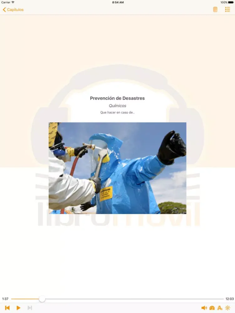 ภาพหน้าจอของ Prevención de Desastres - AudioGuia iPad 