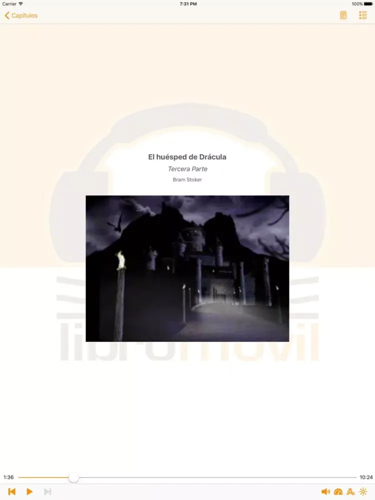 El Huésped de Drácula de Bram Stoker - AudioEbook iPad  स्क्रीनशॉट