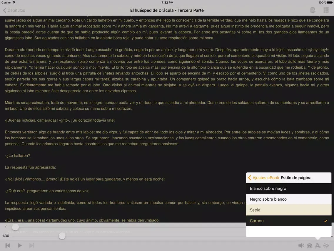 El Huésped de Drácula de Bram Stoker - AudioEbook iPad  स्क्रीनशॉट