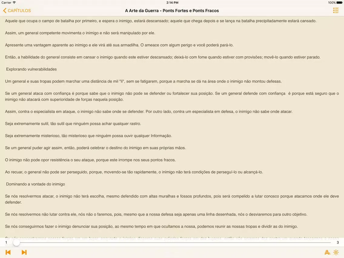 ภาพหน้าจอของ A Arte da Guerra - Sun Tzu iPad 