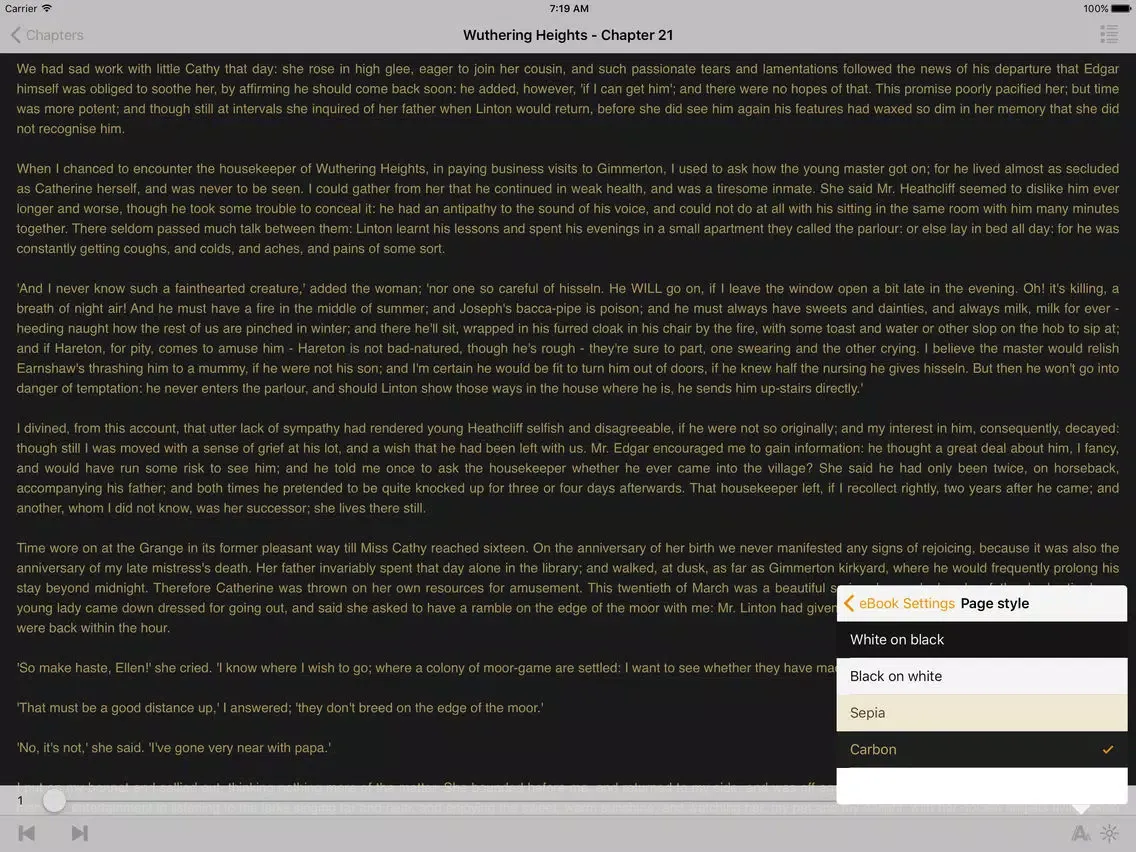 Wuthering Heights - Emily Brontë iPad 应用截图