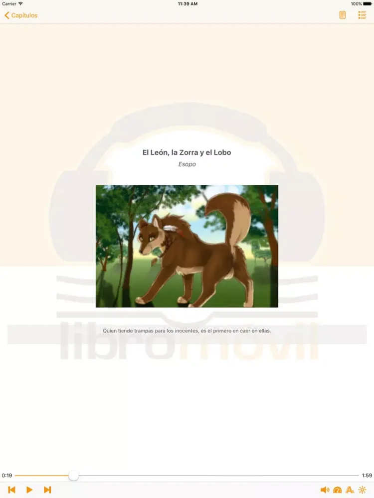 Captures d'écran de Fábulas de Esopo - AudioEbook iPad 