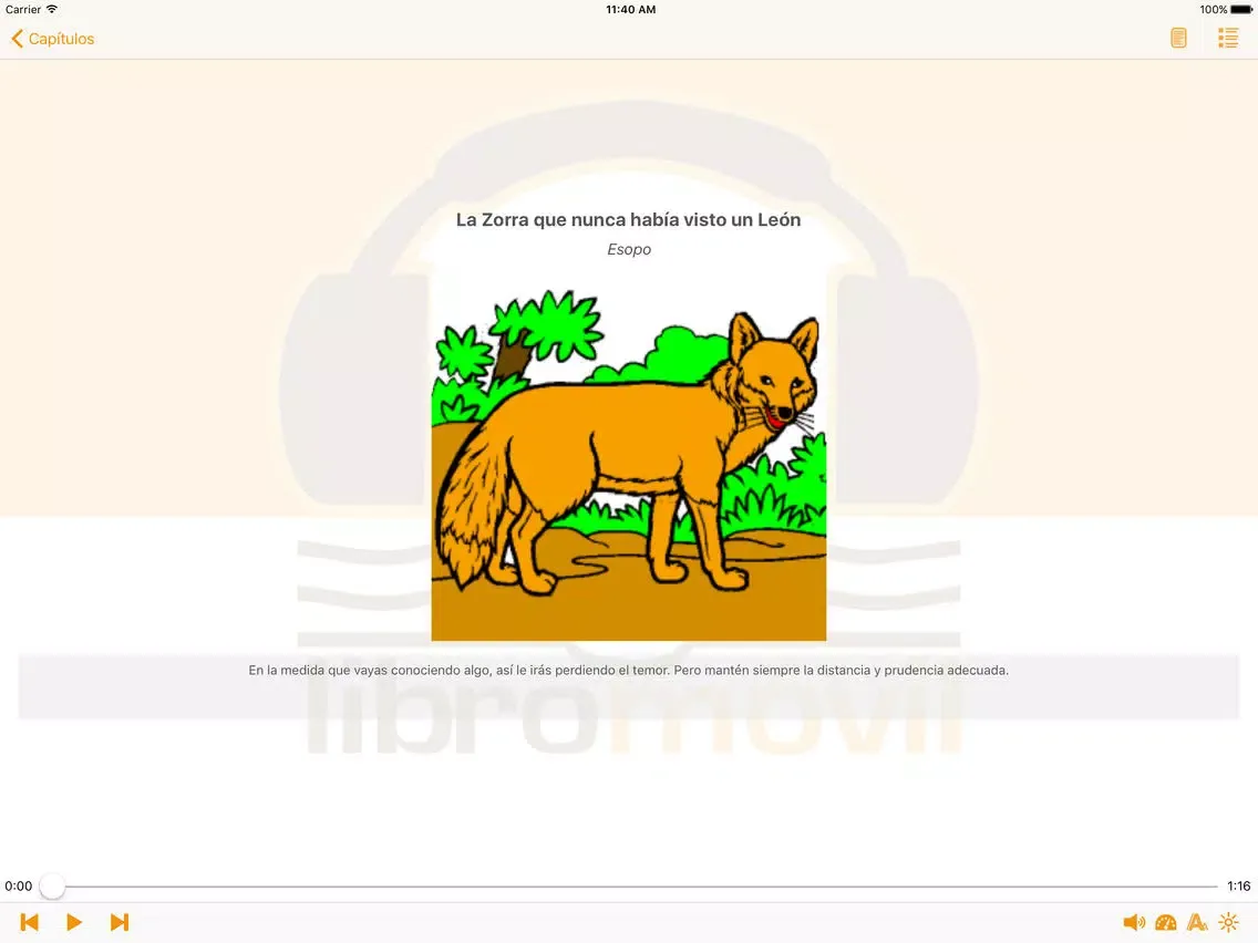 Captures d'écran de Fábulas de Esopo - AudioEbook iPad 