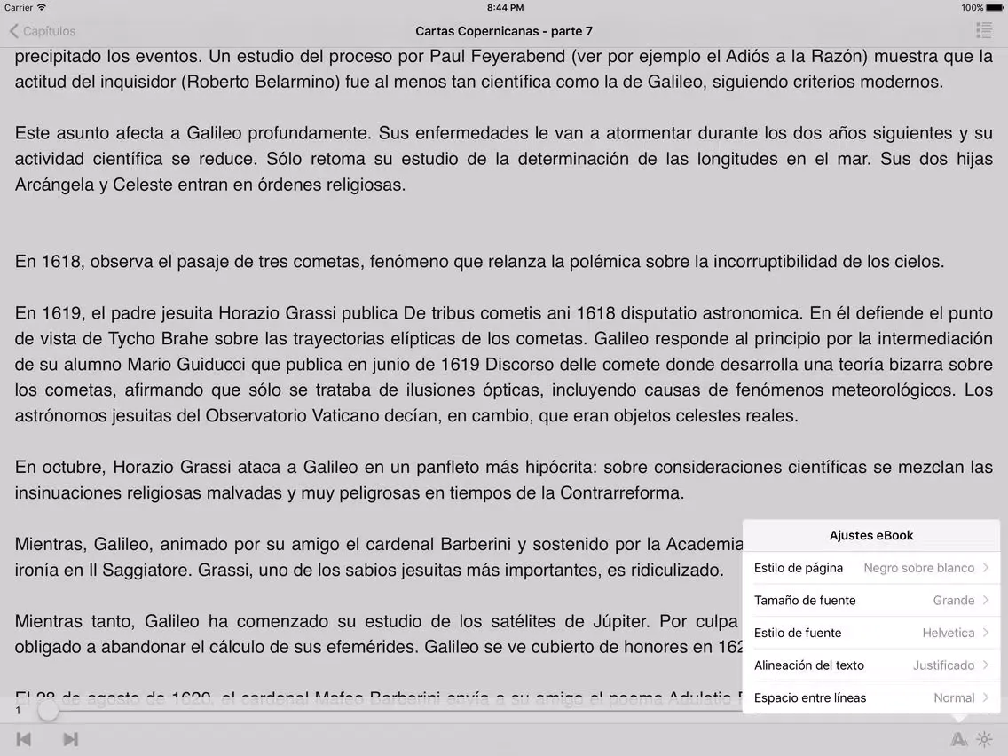 Galileo Galilei - Cartas Copernicanas iPad 应用截图