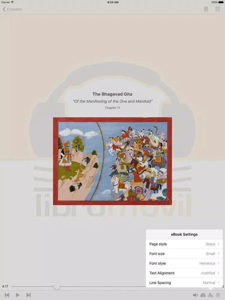 Capturas de pantalla de The Bhagavad Gita – AudioEbook iPad 