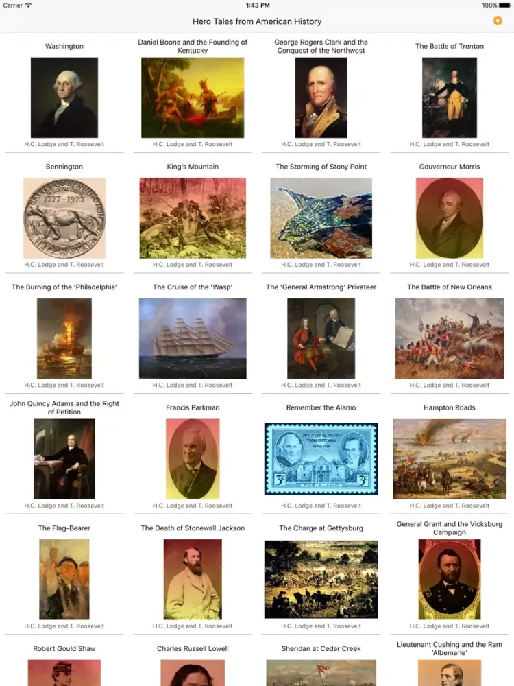 Capturas de tela do Hero Tales from American History - AudioBook iPad 