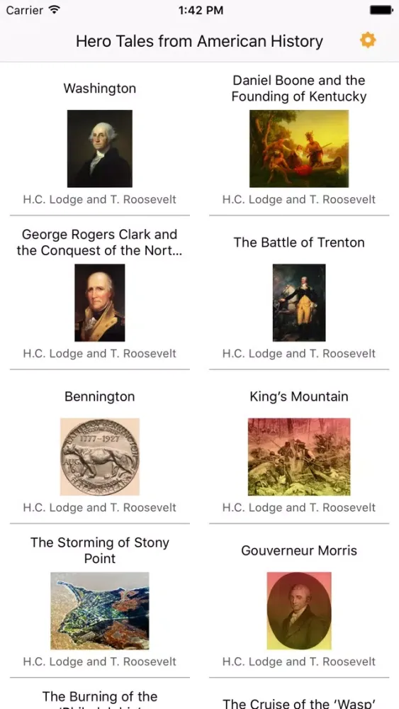 Capturas de tela do Hero Tales from American History - AudioBook