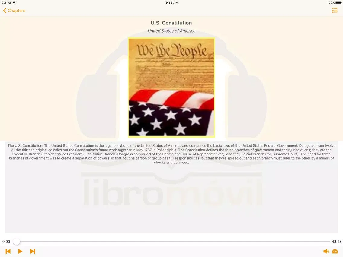 Historical Documents of The United States iPad  Screenshots