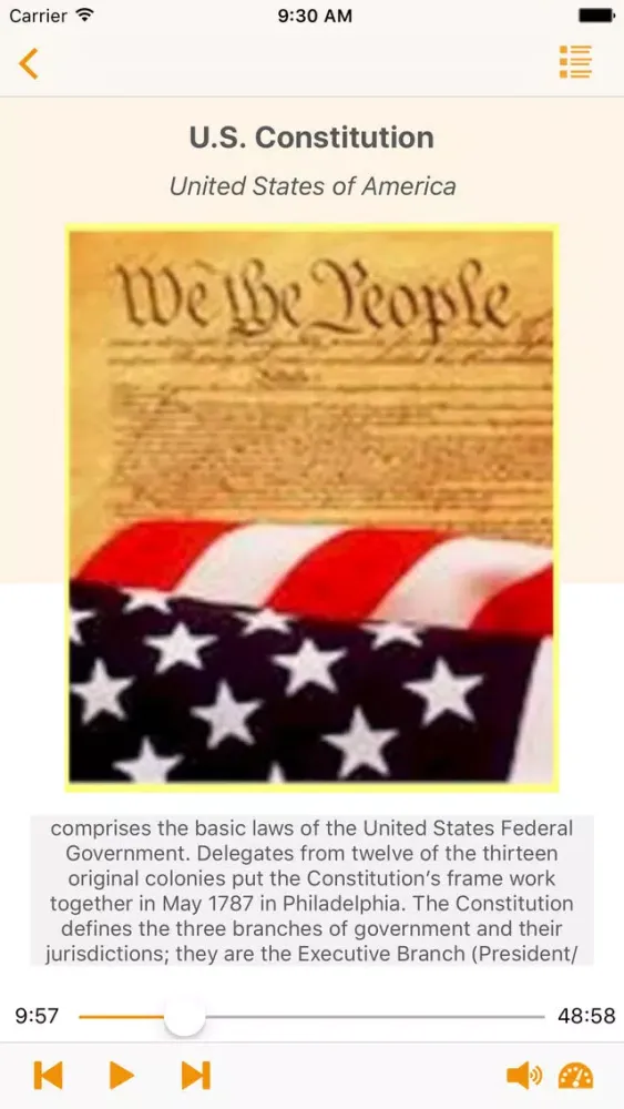 Historical Documents of The United States Screenshots
