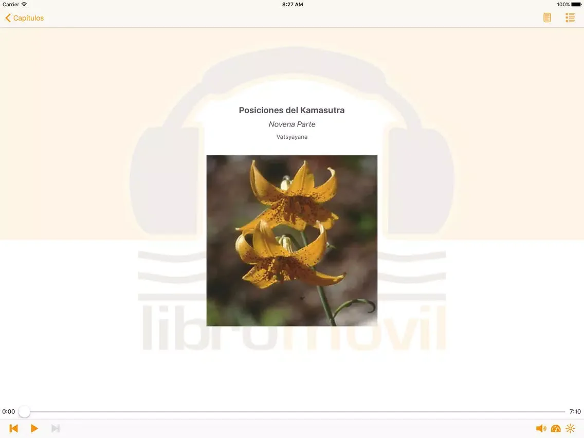 Ảnh chụp màn hình của Posiciones del Kamasutra – AudioEbook iPad 