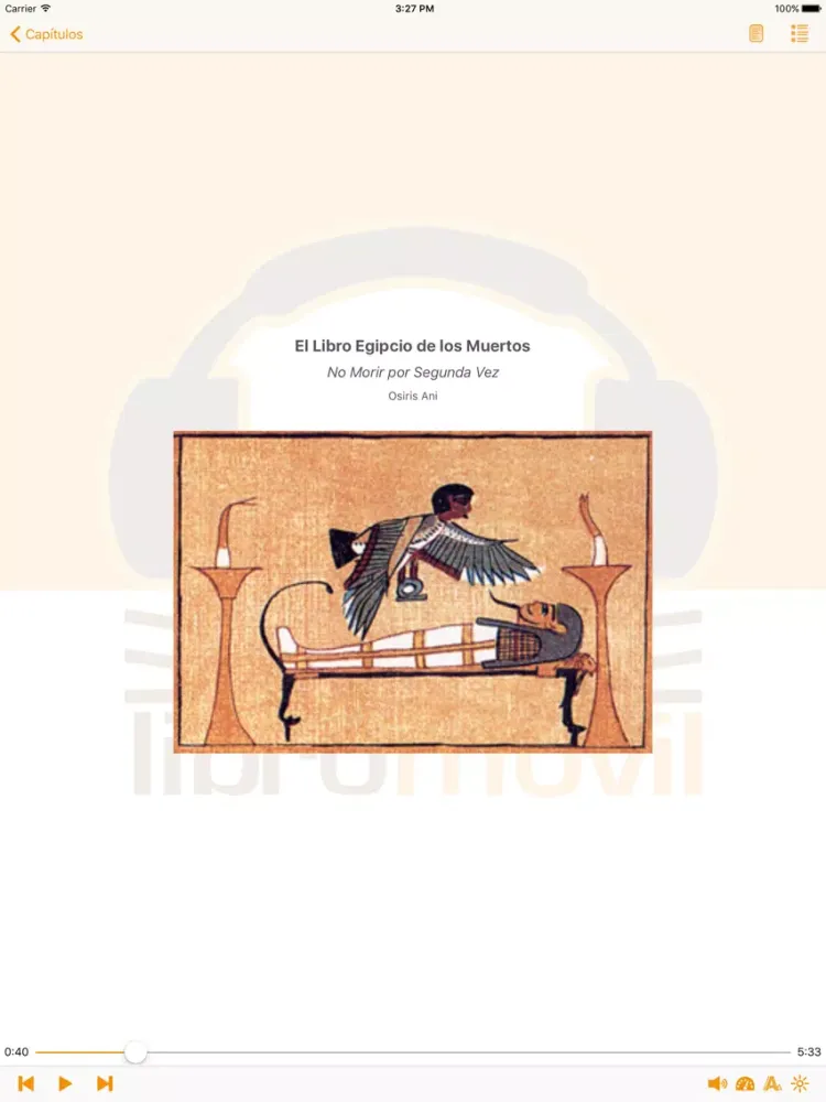 Zrzuty ekranu El Libro Egipcio de los Muertos - AudioEbook iPad 