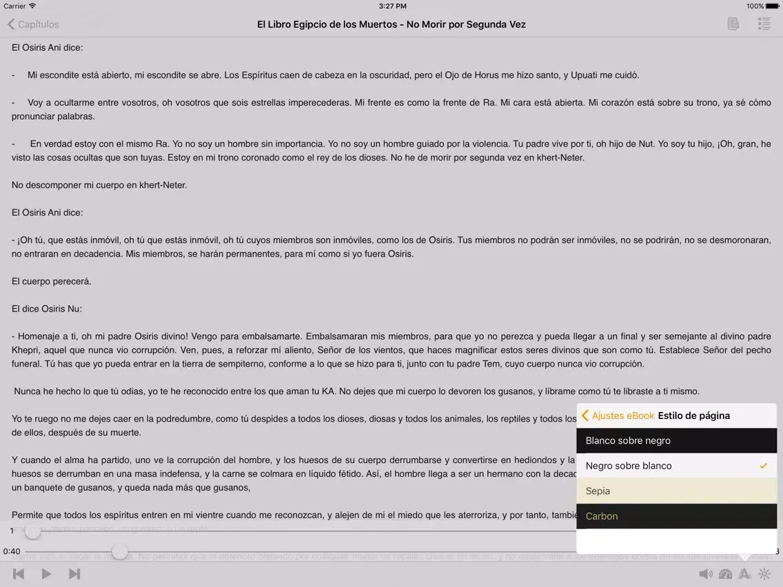 Zrzuty ekranu El Libro Egipcio de los Muertos - AudioEbook iPad 