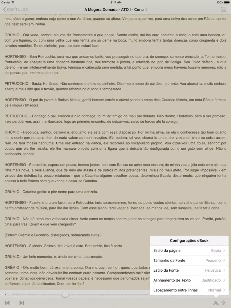 Screenshot di A Megera Domada - William Shakespeare iPad 