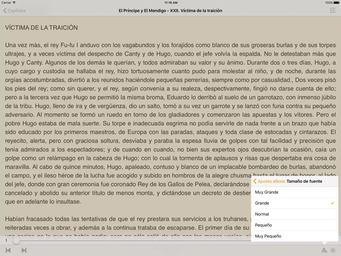 El Príncipe y El Mendigo - Mark Twain iPad  Screenshots