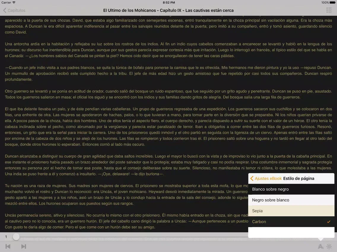 El Ultimo de los Mohicanos - James F. Cooper iPad  スクリーンショット