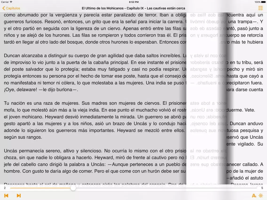 El Ultimo de los Mohicanos - James F. Cooper iPad  スクリーンショット