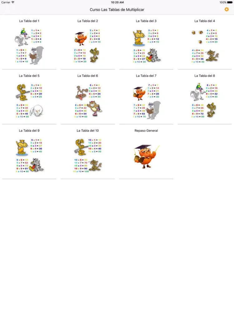Screenshot di Audiocurso Las Tablas de Multiplicar iPad 