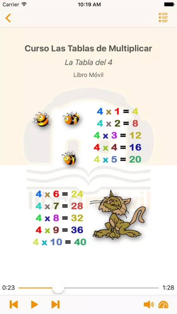 Screenshot di Audiocurso Las Tablas de Multiplicar