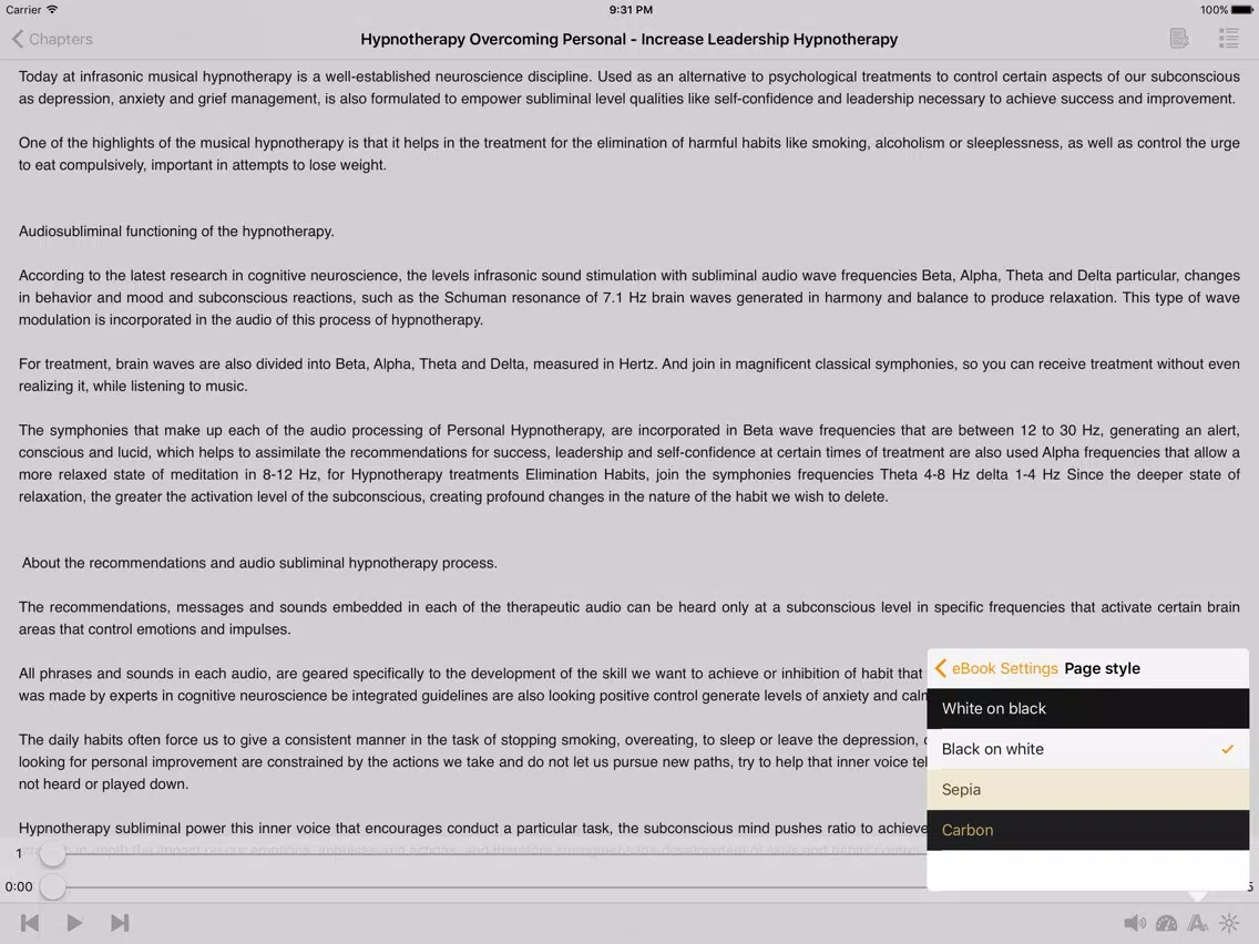 Hypnotherapy Overcoming Personal iPad  Screenshots