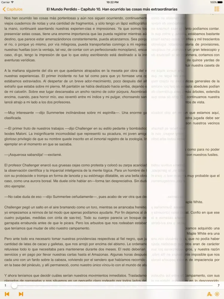 Ảnh chụp màn hình của El Mundo Perdido - Arthur Conan Doyle iPad 