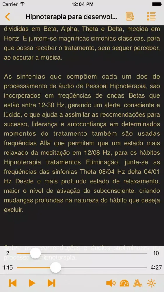 Capturas de pantalla de Desenvolvimento Pessoal