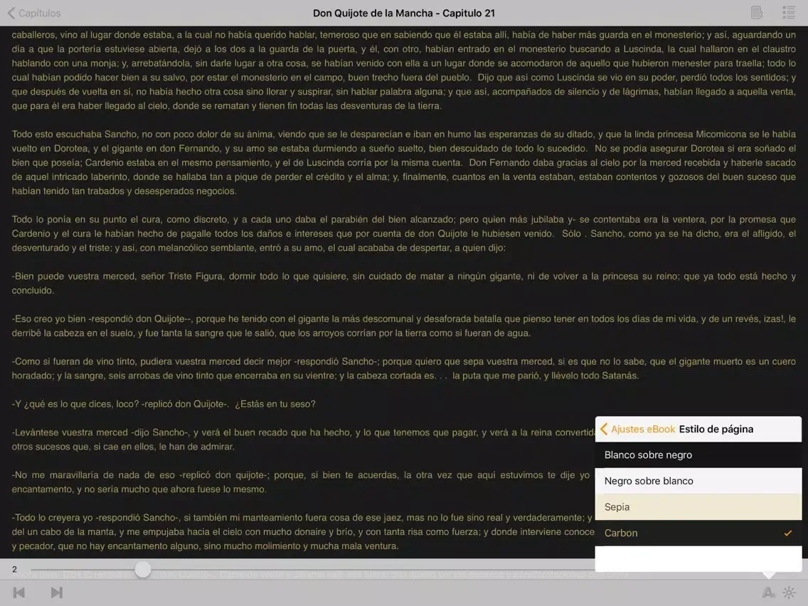 Tangkapan layar El Ingenioso Hidalgo Don Quijote de la Mancha iPad 