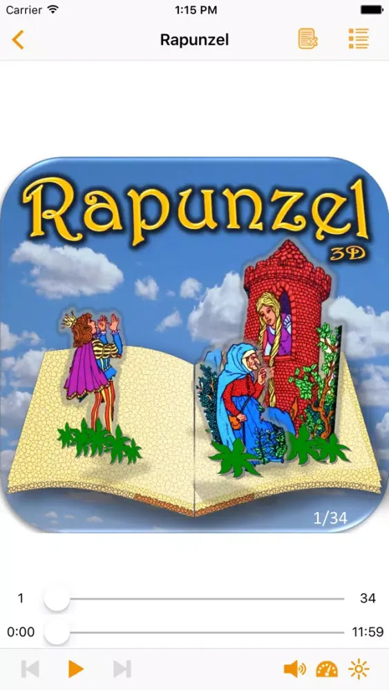 Tangkapan layar Rapunzel - Audiocuento