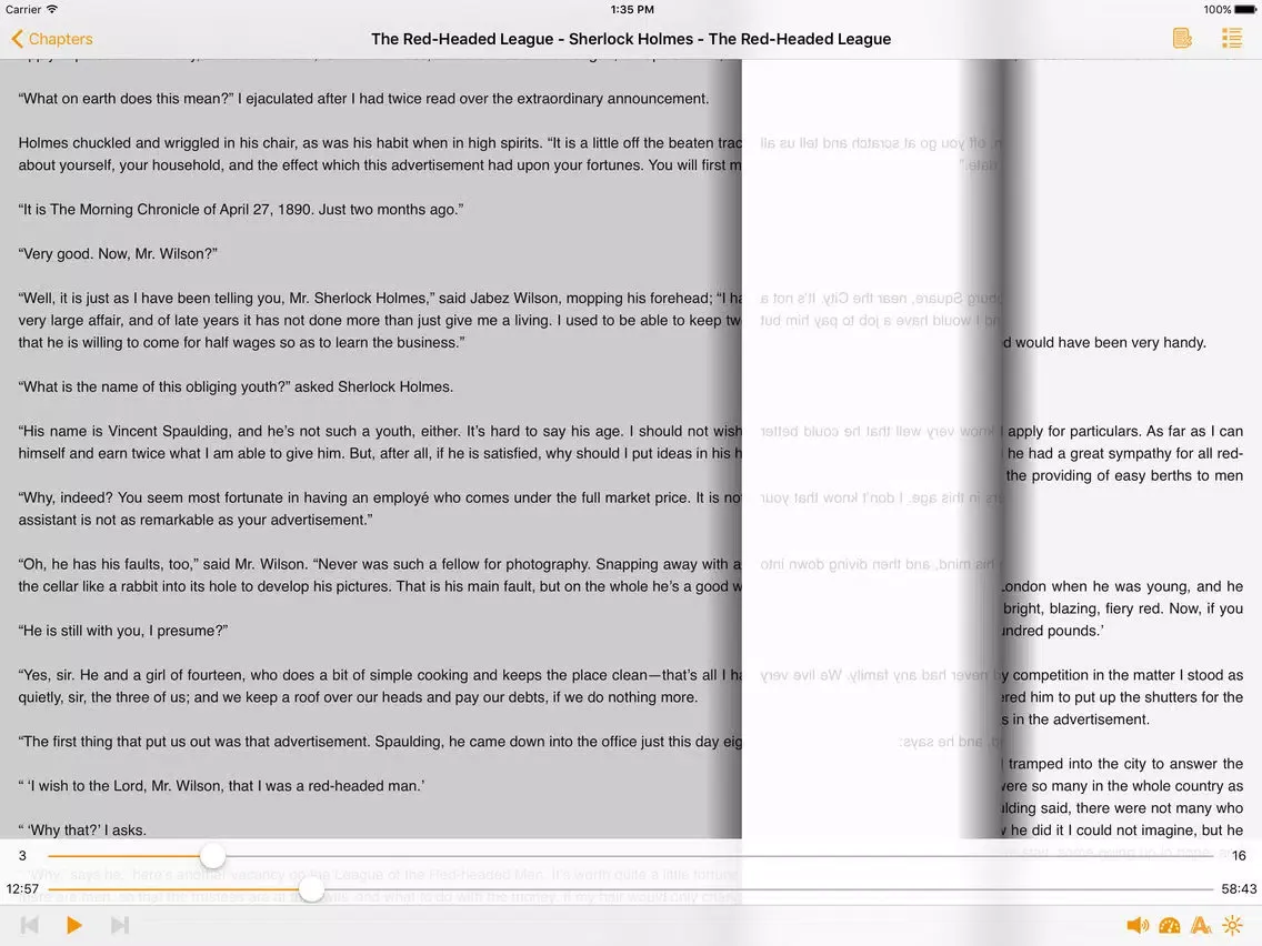 The Red-Headed League – AudioEbook iPad  Screenshots