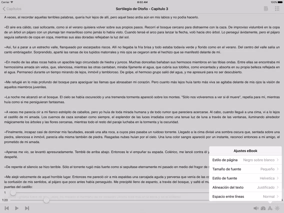 Скриншоты Sortilegio de Otoño - AudioEbook iPad 