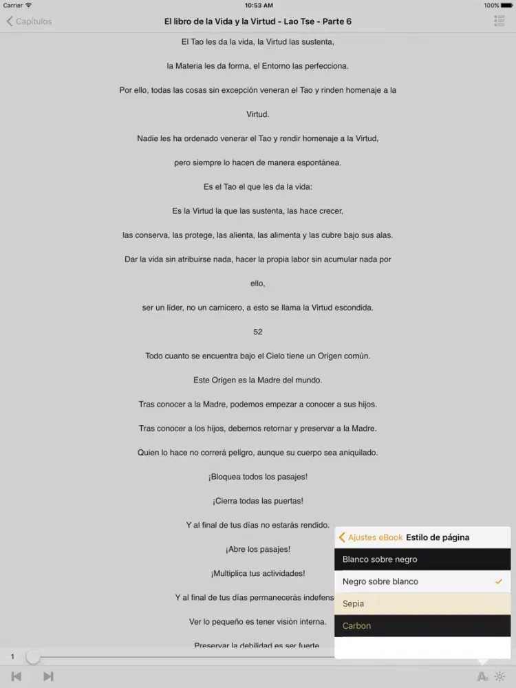 Tangkapan layar Tao Te King - El libro de la Vida y la Virtud iPad 