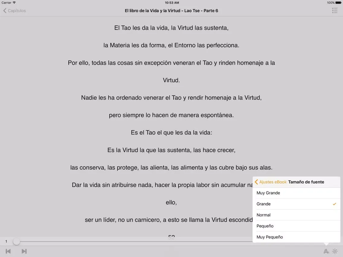 Tangkapan layar Tao Te King - El libro de la Vida y la Virtud iPad 